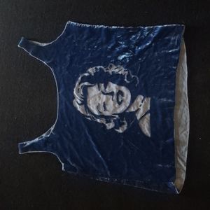 Marilyn Monroe Blue Velvet Tank Top